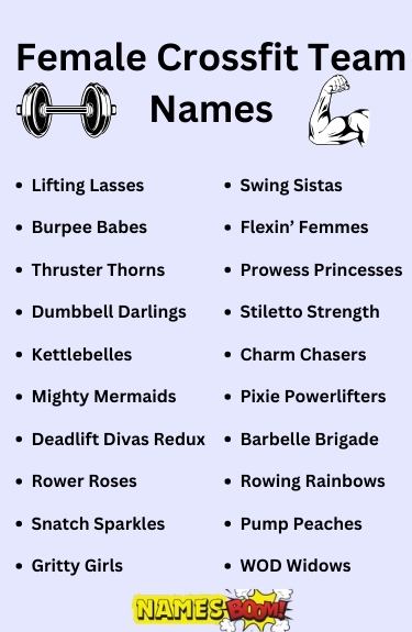 Crossfit Team Names Females