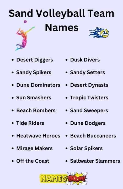 Sand Volleyball Team Names