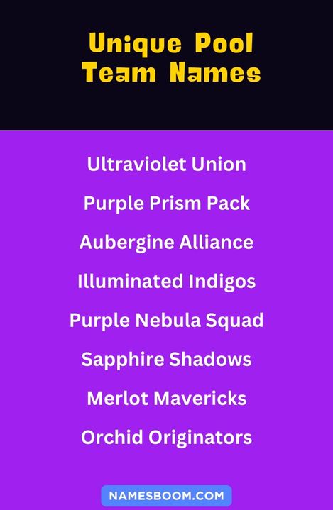 Unique Purple Team Names
